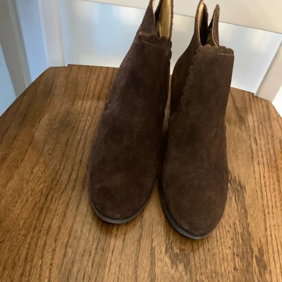 Jack Rogers Scallop Trim Wedge Emery Ankle Booties - Picture 2 of 5